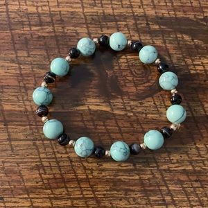 Handmade unique semi precious beaded bracelet